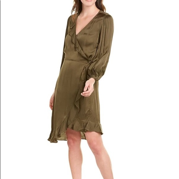 Velvet by Graham & Spencer Dresses & Skirts - NWT Velvet by Graham and Spencer green wrap dress size XS